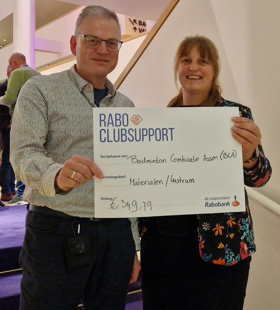 Rabo ClubSupport 2025 - weer een mooie bijdrage